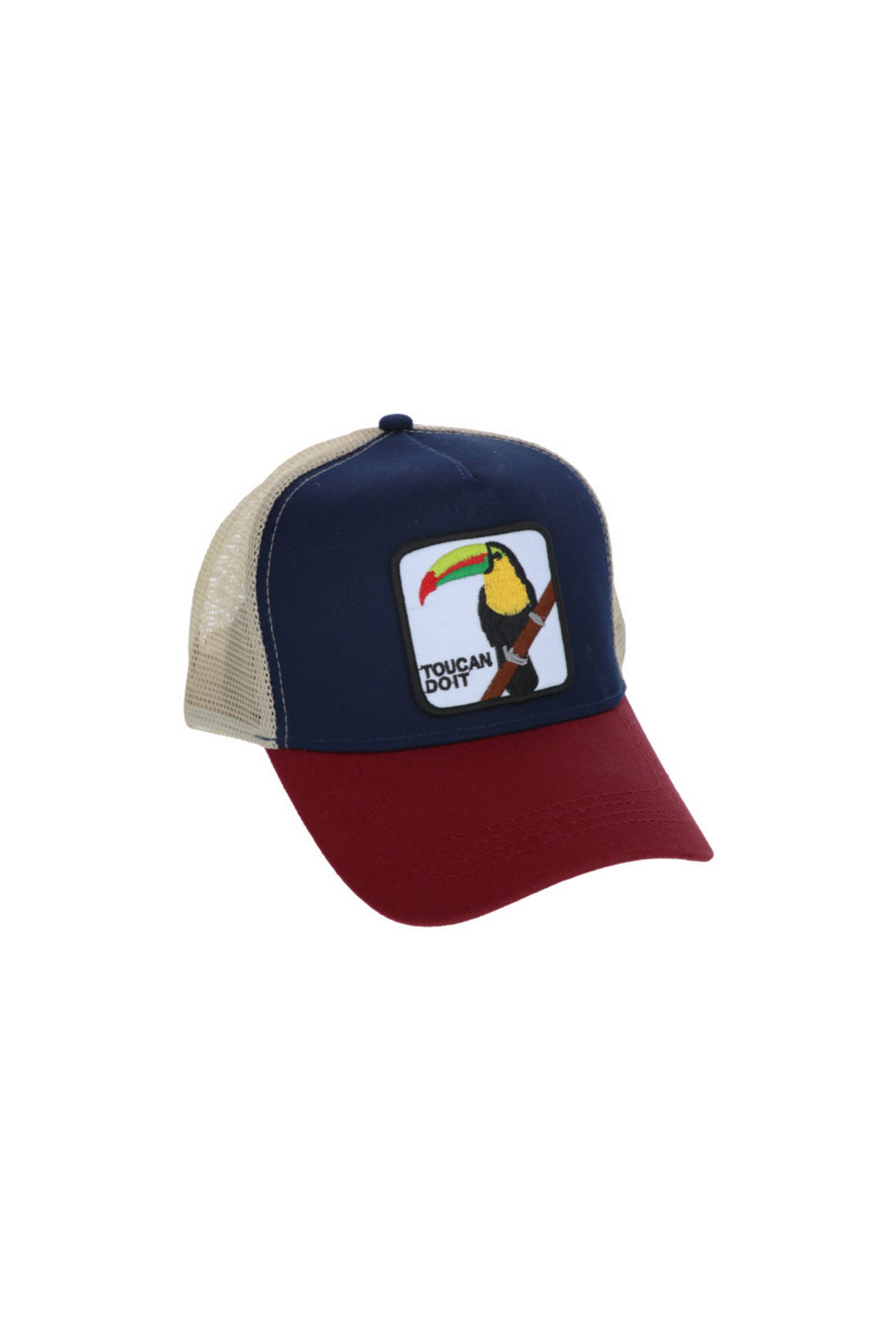 Casquette TOUCAN DO IT bordeaux et bleu marine