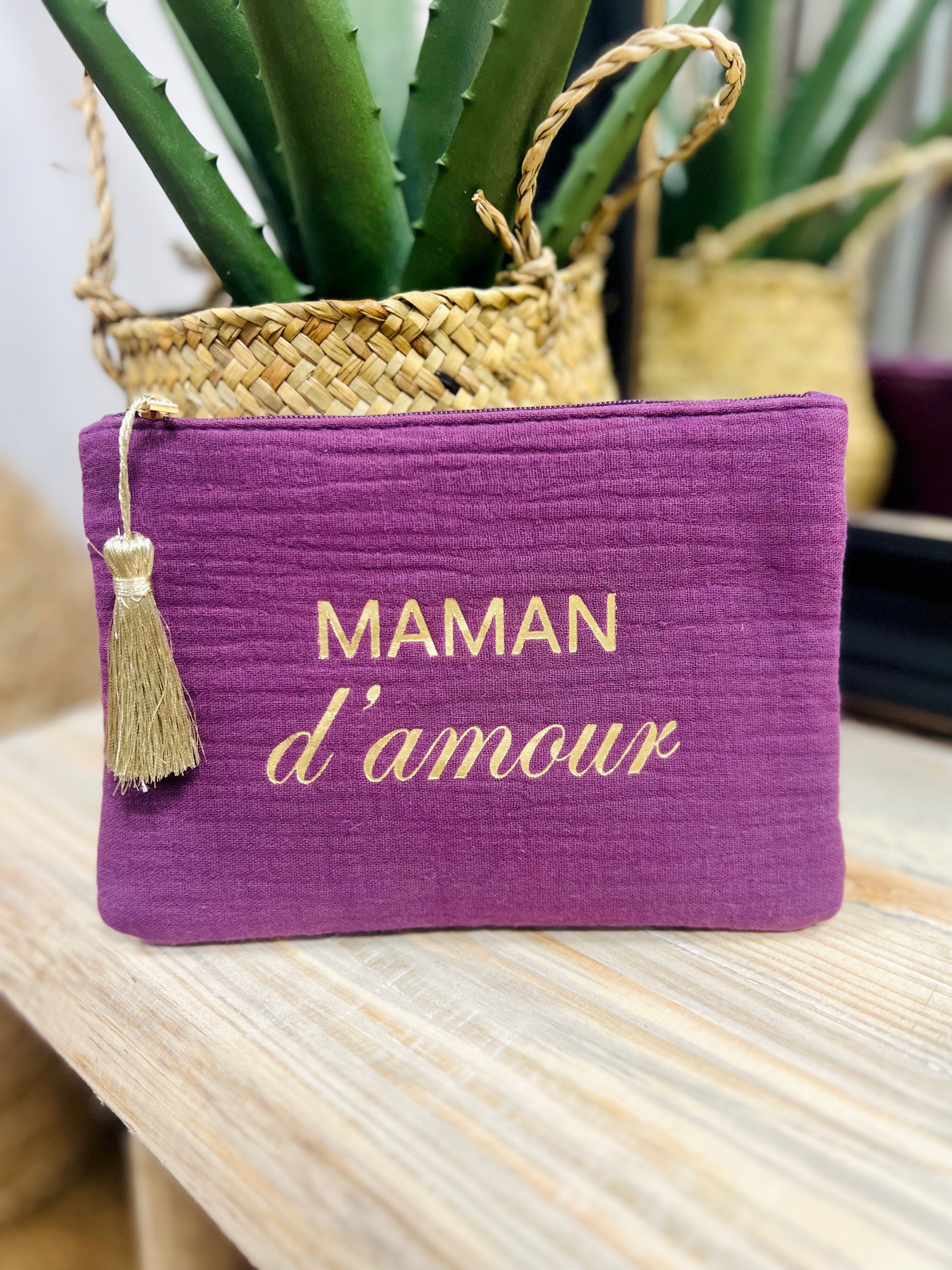 Pochette MAMAN D’AMOUR violet